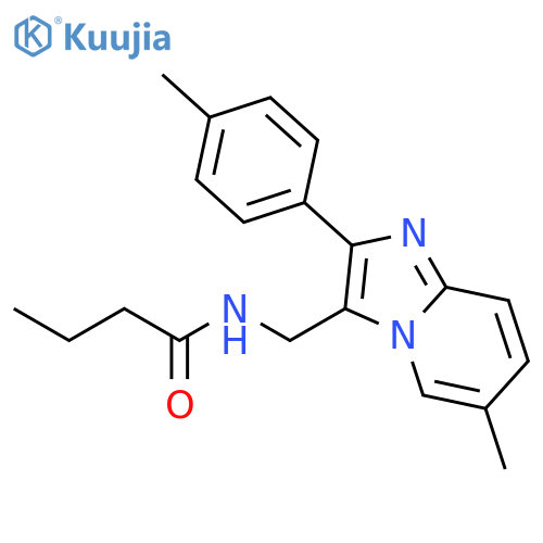Butanamide,N-[[6-methyl-2-(4-methylphenyl)imidazo[1,2-a]pyridin-3-yl]methyl]- structure