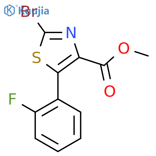 methyl 2-bromo-5-(2-fluorophenyl)-1,3-thiazole-4-carboxylate structure