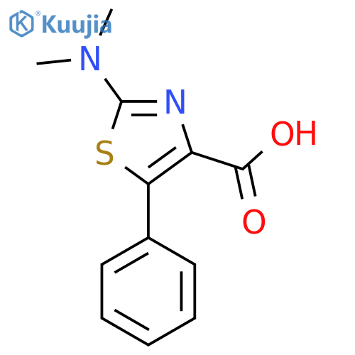2-Dimethylamino-5-phenyl-thiazole-4-carboxylic Acid structure