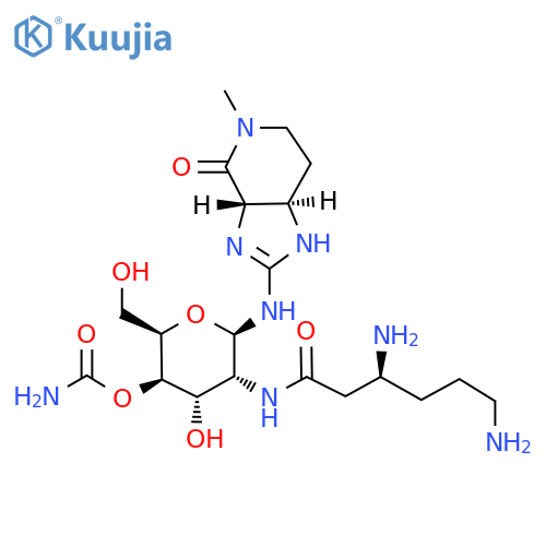 4H-Imidazo[4,5-c]pyridin-4-one,2-[[4-O-(aminocarbonyl)-2-deoxy-2-[[(3S)-3,6-diamino-1-oxohexyl]amino]-b-D-gulopyranosyl]amino]-1,3a,5,6,7,7a-hexahydro-5-methyl-,(3aS,7aR)- (9CI) structure
