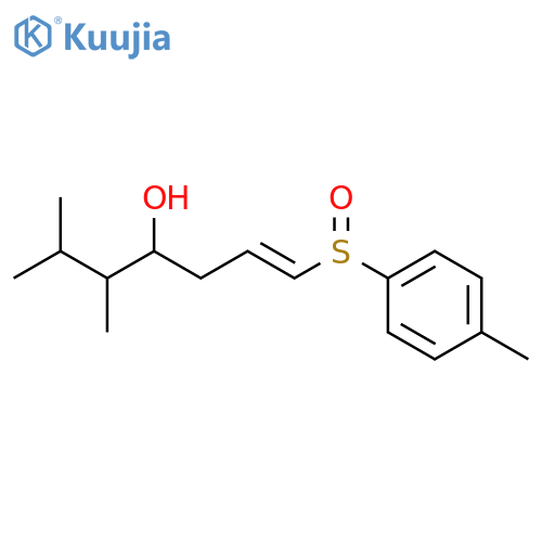 1-Hepten-4-ol, 5,6-dimethyl-1-[(4-methylphenyl)sulfinyl]- structure