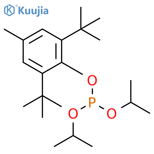 Phosphorous acid, 2,6-bis(1,1-dimethylethyl)-4-methylphenyl bis(1-methylethyl) ester structure