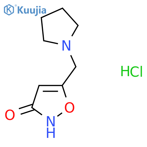 5-(Pyrrolidin-1-ylmethyl)isoxazol-3-ol hydrochloride structure