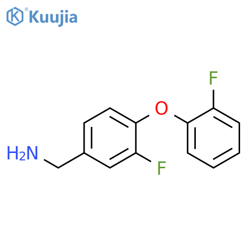 3-Fluoro-4-(2-fluorophenoxy)phenylmethanamine structure