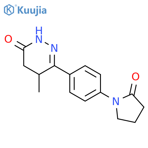 3(2H)-Pyridazinone, 4,5-dihydro-5-methyl-6-[4-(2-oxo-1-pyrrolidinyl)phenyl]- structure
