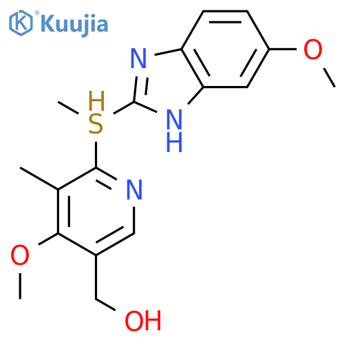 4-Methoxy-6-(5-methoxy-1H-benzimidazol-2-yl)thiomethyl-5-methyl-3-pyridinemethanol structure