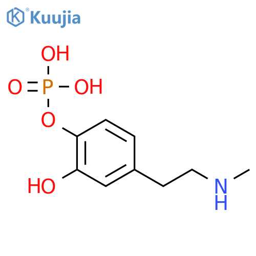 1,2-Benzenediol,4-[2-(methylamino)ethyl]-, 1-(dihydrogen phosphate) structure