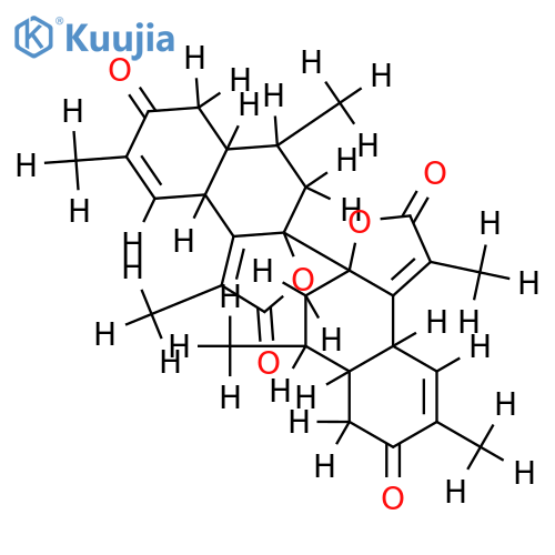 (+)-7,7'-bis[(5R,7R,9R,10S)-2-oxocadinan-3,6(11)-dien-12,7-olide] structure