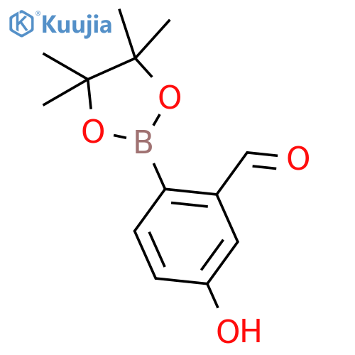5-hydroxy-2-(4,4,5,5-tetramethyl-1,3,2-dioxaborolan-2-yl)benzaldehyde structure
