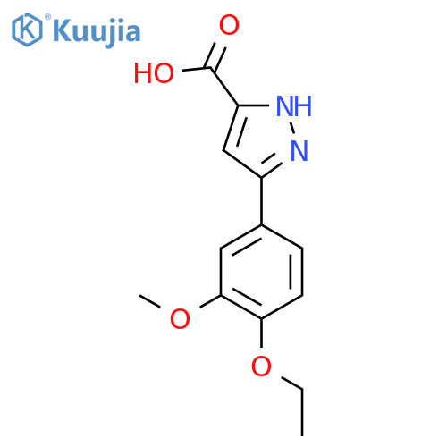 3-(4-ethoxy-3-methoxyphenyl)-1H-pyrazole-5-carboxylic acid structure