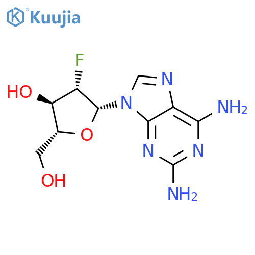 9H-Purine-2,6-diamine,9-(2-deoxy-2-fluoro-b-D-arabinofuranosyl)- structure