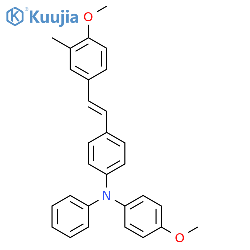 Benzenamine, 4-methoxy-N-[4-[2-(4-methoxy-3-methylphenyl)ethenyl]phenyl]-N-phenyl- structure