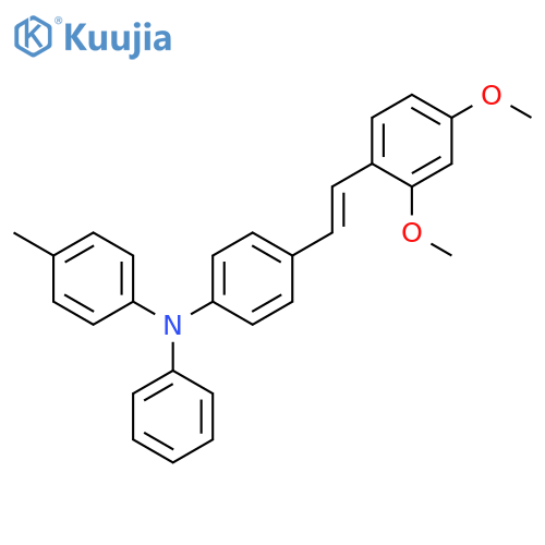Benzenamine, 4-[2-(2,4-dimethoxyphenyl)ethenyl]-N-(4-methylphenyl)-N-phenyl- structure