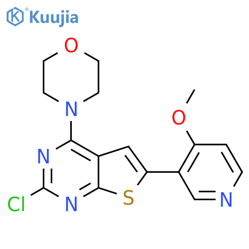 2-chloro-6-(4-methoxypyridin-3-yl)-4-morpholinothieno[2,3-d]pyrimidine structure