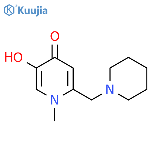 5-Hydroxy-1-methyl-2-(piperidin-1-ylmethyl)pyridin-4(1H)-one structure