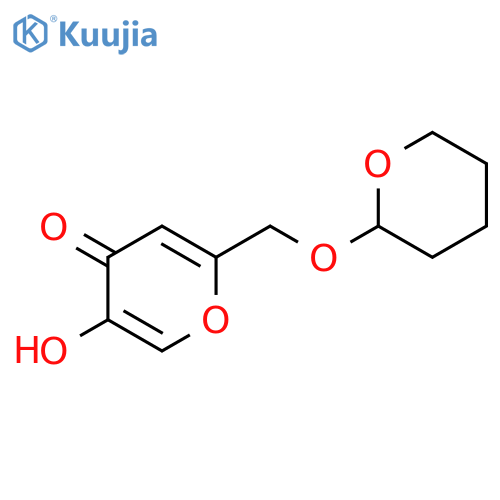 5-Hydroxy-2-(((tetrahydro-2H-pyran-2-yl)oxy)methyl)-4H-pyran-4-one structure