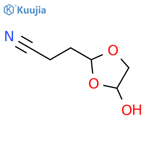 1,3-DIOXOLANE-2-PROPANENITRILE, 4-HYDROXY- structure