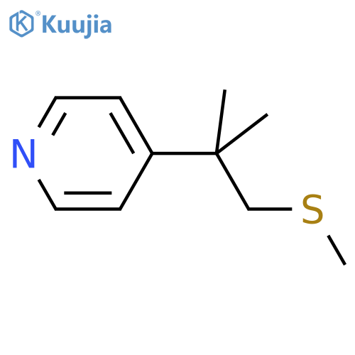 4-(2-methyl-1-methylsulfanylpropan-2-yl)pyridine structure