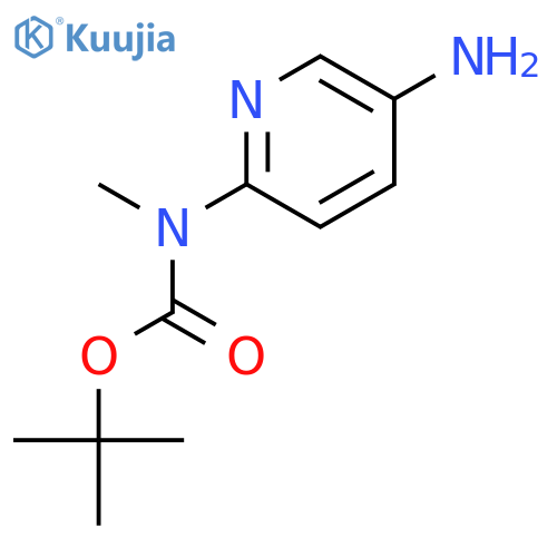 tert-butyl N-(5-aminopyridin-2-yl)-N-methylcarbamate structure
