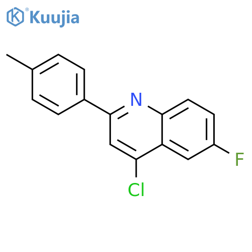 Quinoline, 4-chloro-6-fluoro-2-(4-methylphenyl)- structure