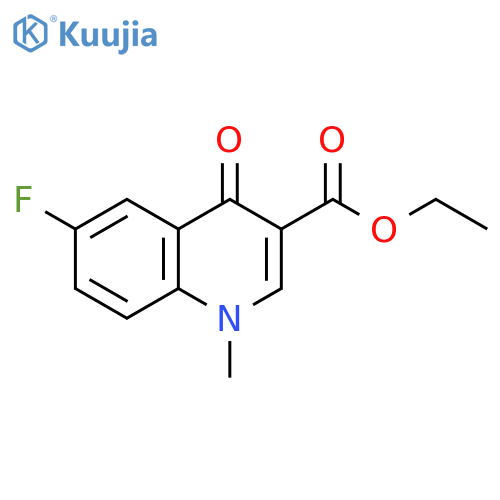 Ethyl 6-fluoro-1-methyl-4-oxo-1,4-dihydroquinoline-3-carboxylate structure