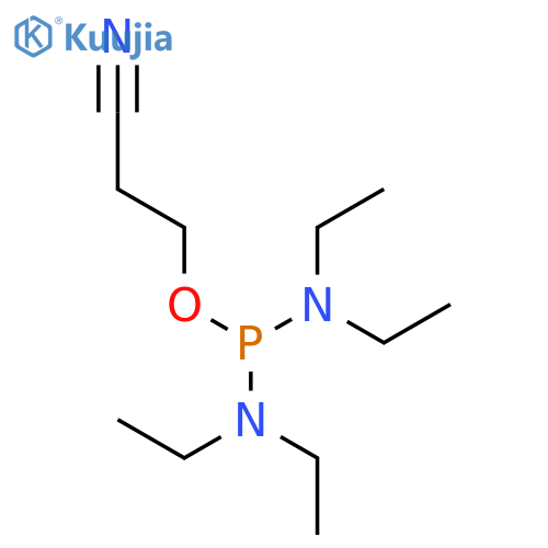 Phosphorodiamidous acid, tetraethyl-, 2-cyanoethyl ester structure