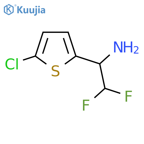 1-(5-chlorothiophen-2-yl)-2,2-difluoroethan-1-amine structure