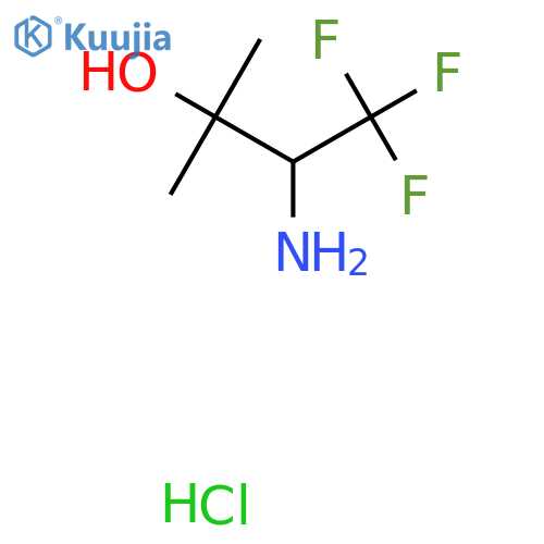 3-Amino-4,4,4-trifluoro-2-methylbutan-2-ol hydrochloride structure