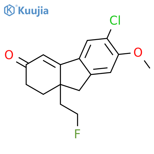 6-Chloro-9a-(2-fluoroethyl)-7-methoxy-9,9a-dihydro-1H-fluoren-3(2H)-one structure