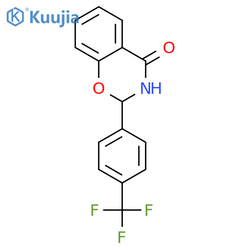 4H-1,3-Benzoxazin-4-one,2,3-dihydro-2-[4-(trifluoromethyl)phenyl]- structure
