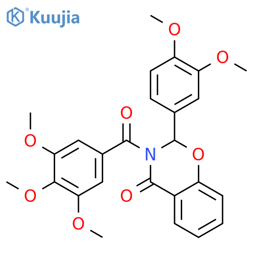 4H-1,3-Benzoxazin-4-one,2-(3,4-dimethoxyphenyl)-2,3-dihydro-3-(3,4,5-trimethoxybenzoyl)- structure