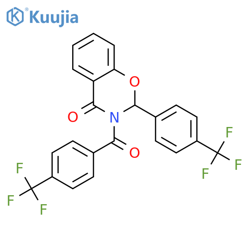 4H-1,3-Benzoxazin-4-one,2,3-dihydro-3-[4-(trifluoromethyl)benzoyl]-2-[4-(trifluoromethyl)phenyl]- structure