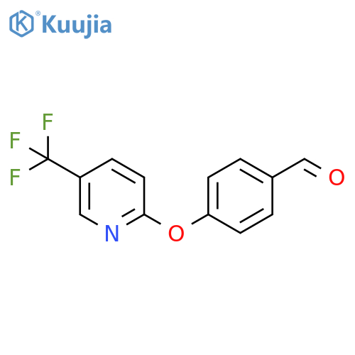 4-{[5-(trifluoromethyl)pyridin-2-yl]oxy}benzaldehyde structure