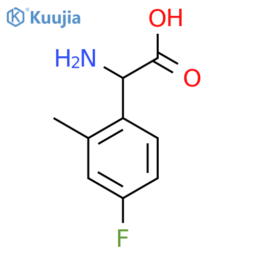 2-amino-2-(4-fluoro-2-methylphenyl)acetic acid structure