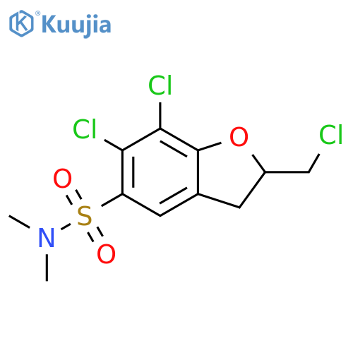 5-Benzofuransulfonamide,6,7-dichloro-2-(chloromethyl)-2,3-dihydro-N,N-dimethyl- structure