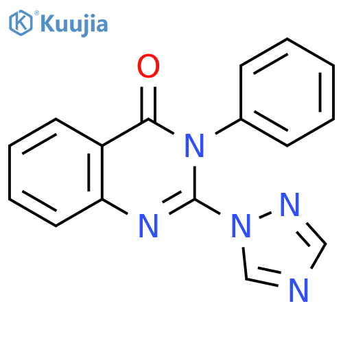4(3H)-Quinazolinone, 3-phenyl-2-(1H-1,2,4-triazol-1-yl)- structure