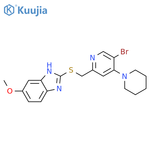 1H-Benzimidazole, 2-[[[5-bromo-4-(1-piperidinyl)-2-pyridinyl]methyl]thio]-5-methoxy- structure