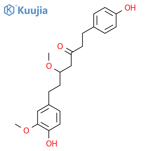 (5S)-7-(4-hydroxy-3-methoxyphenyl)-1-(4-hydroxyphenyl)-5-methoxy-3-heptanone structure