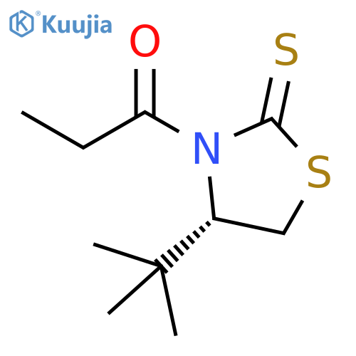 1-Propanone, 1-[(4S)-4-(1,1-dimethylethyl)-2-thioxo-3-thiazolidinyl]- structure