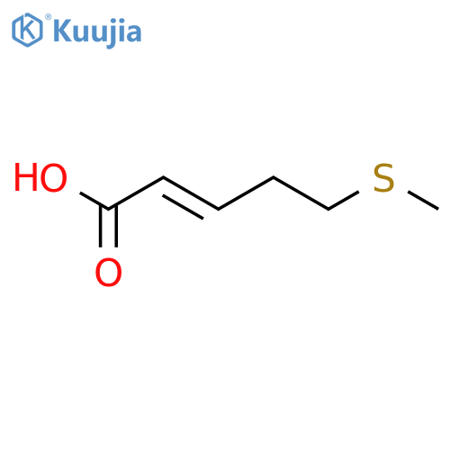 5-(methylsulfanyl)pent-2-enoic acid structure