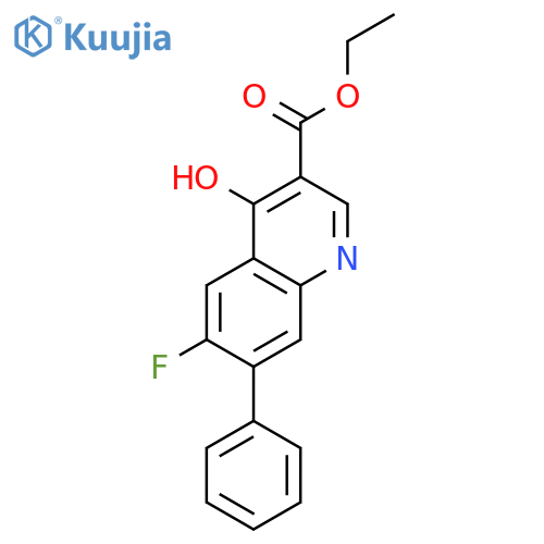 3-Quinolinecarboxylic acid, 6-fluoro-4-hydroxy-7-phenyl-, ethyl ester structure