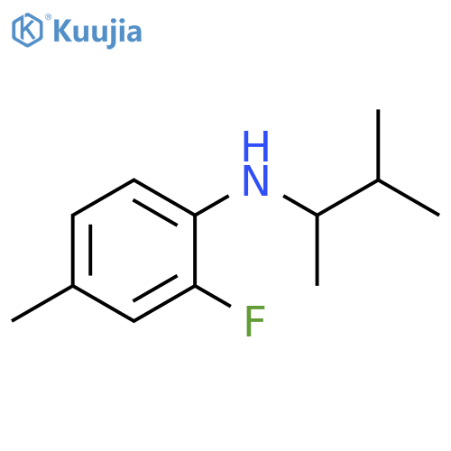 2-fluoro-4-methyl-N-(3-methylbutan-2-yl)aniline structure