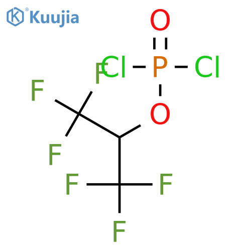Phosphorodichloridic acid, 2,2,2-trifluoro-1-(trifluoromethyl)ethyl ester structure