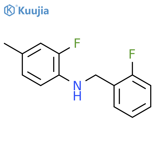 2-fluoro-n-(2-fluorobenzyl)-4-methylaniline structure