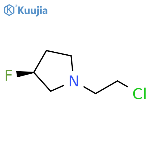 (3S)-1-(2-chloroethyl)-3-fluoro-Pyrrolidine structure