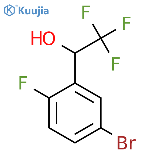 1-(5-Bromo-2-fluorophenyl)-2,2,2-trifluoroethan-1-ol structure