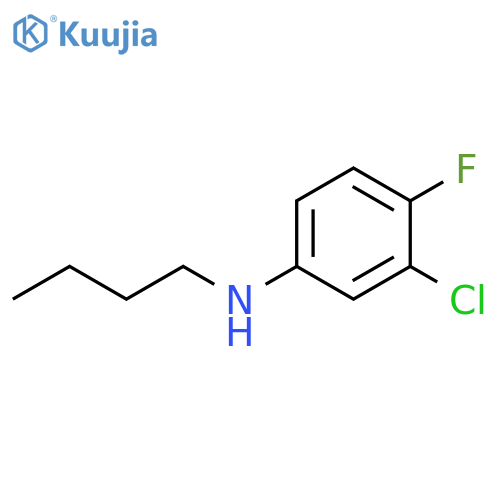 N-butyl-3-chloro-4-fluoroaniline structure