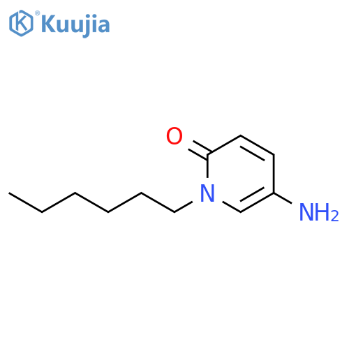 5-amino-1-hexyl-1,2-dihydropyridin-2-one structure