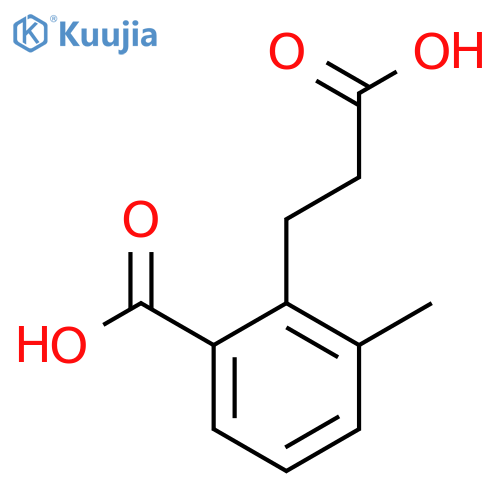 2-(2-Carboxyethyl)-3-methylbenzoic acid structure