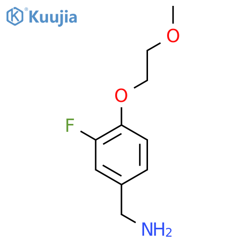 (3-Fluoro-4-(2-methoxyethoxy)phenyl)methanamine structure